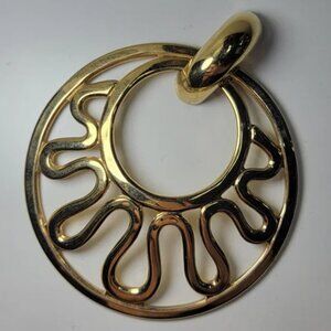 1970s Vintage Sarah Coventry "GOLDEN NILE" Large Pendant